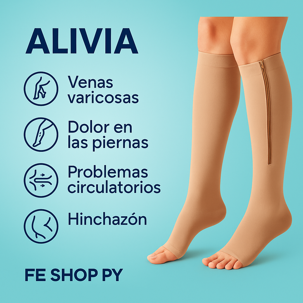 🦵 Medias de Compresión Zip Sox – Alivio inmediato para piernas cansadas y con várices