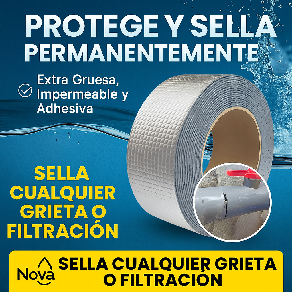 CINTA ADHESIVA IMPERMEABLE – El poder del sellado profesional