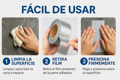 CINTA ADHESIVA IMPERMEABLE – El poder del sellado profesional