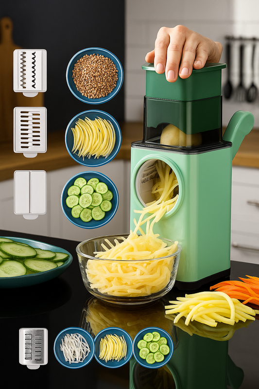 CORTADOR Y RALLADOR DE VERDURAS, ¨LA FACILIDAD EN TUS MANOS¨