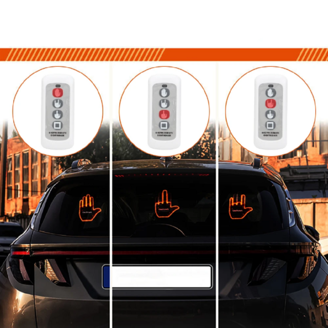 Mano Led Divertida Para Autos